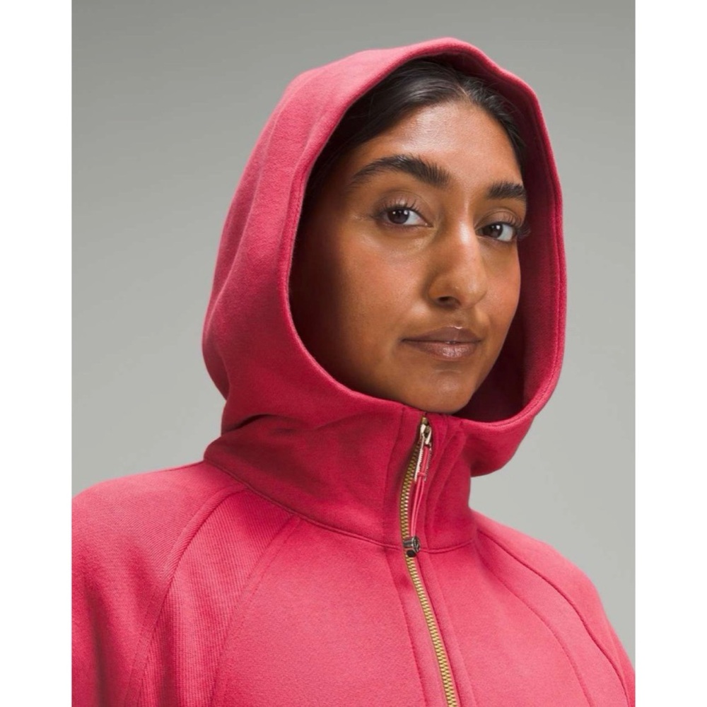 NWT Lululemon Scuba Oversized Half-Zip Hoodie Gold Zip Vintage Rose M/L - Picture 5 of 9